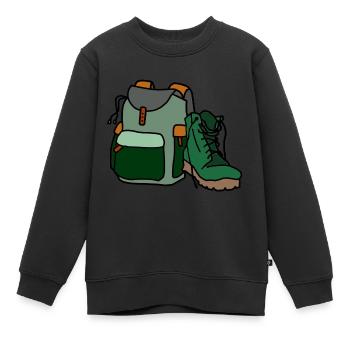 top Wanderer trek Trail - Kinder Premium Organic Sweatshirt - Schwarz - Vorne - AI Model Kid Female (0cm)
