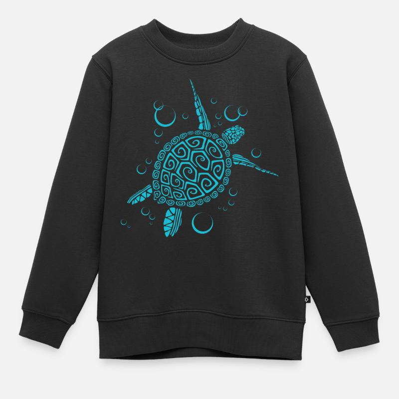 Chère tortue - Sweat Premium enfant bio - noir