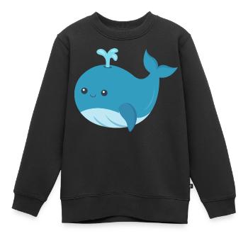 Wal Junge Orca Kinder - Kinder Premium Organic Sweatshirt - Schwarz - Vorne - AI Model Kid Female (0cm)