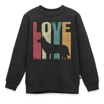 Harzer Fuchs Love Retro Vintage - Kinder Premium Organic Sweatshirt - Schwarz - Vorne - AI Model Kid Female (0cm)