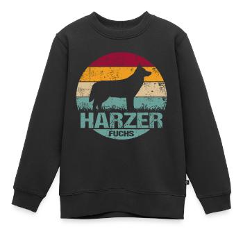Harzer Fuchs Retro Vintage - Kinder Premium Organic Sweatshirt - Schwarz - Vorne - AI Model Kid Female (0cm)