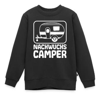 Baby Camping - Nachwuchs Camper - Kinder Premium Organic Sweatshirt - Schwarz - Vorne - AI Model Kid Female (0cm)