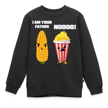 Popcorn - Kinder Premium Organic Sweatshirt - Schwarz - Vorne - AI Model Kid Female (0cm)