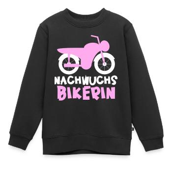 Motorrad Motiv für Mädchen - Nachwuchs Bikerin - Kinder Premium Organic Sweatshirt - Schwarz - Vorne - AI Model Kid Female (0cm)