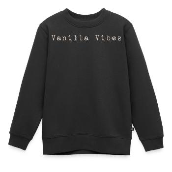 Vanilla Vibes | Minimal Design - Kids Premium Organic Sweatshirt - black - Front - AI Model Kid Female (0cm)