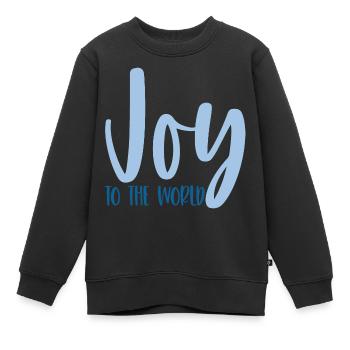 Joie au monde - Sweat Premium enfant bio - noir - Devant - AI Model Kid Female (0cm)