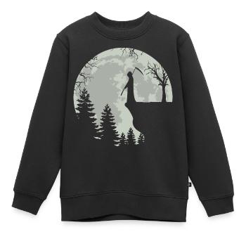 Skeleton Full Moon Grim Reaper - Kinder Premium Organic Sweatshirt - Schwarz - Vorne - AI Model Kid Female (0cm)