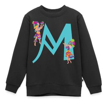 karneval m - Kinder Premium Organic Sweatshirt - Schwarz - Vorne - AI Model Kid Female (0cm)