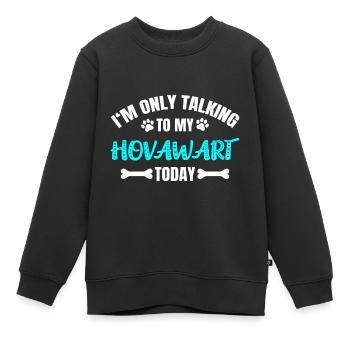 Hovawart - Sweat Premium enfant bio - noir - Devant - AI Model Kid Female (0cm)