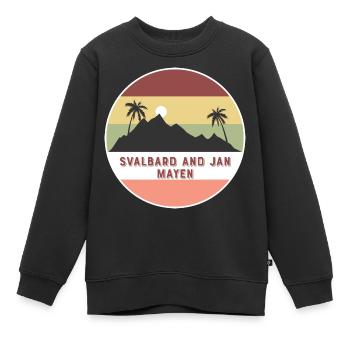 svalbard und jan mayen Retro Land und Länder - Kinder Premium Organic Sweatshirt - Schwarz - Vorne - AI Model Kid Female (0cm)