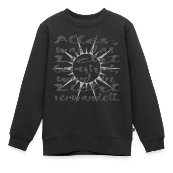 Spruch, Wandlung, Bewusstsein, Liebe, Licht, Sonne - Kinder Premium Organic Sweatshirt - Schwarz - Vorne - AI Model Kid Female (0cm)