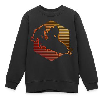 Bob fahren Bob Bobsport Zweierbob Bobbahn - Kinder Premium Organic Sweatshirt - Schwarz - Vorne - AI Model Kid Female (0cm)