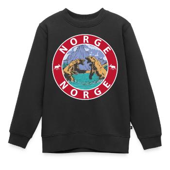 Norwegen - Kinder Premium Organic Sweatshirt - Schwarz - Vorne - AI Model Kid Female (0cm)