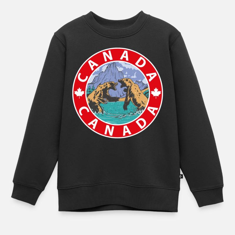 Canada - Sweat Premium enfant bio - noir