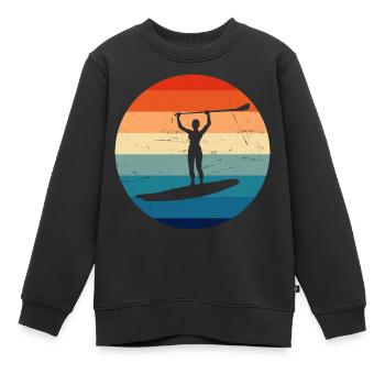 Standup Paddle Stand up Paddle Planche Hommes - Sweat Premium enfant bio - noir - Devant - AI Model Kid Female (0cm)