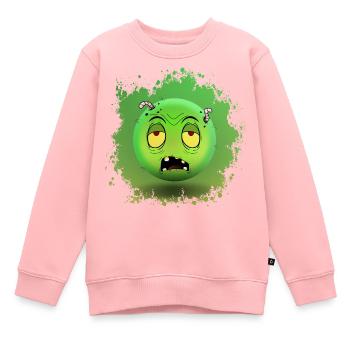 Zombiemoji - Kinder Premium Organic Sweatshirt - Rosa - Vorne - AI Model Kid Female (0cm)