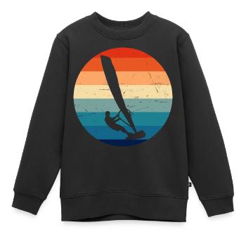 Planche à voile Surf Planche à voile Hommes Planche à voile - Sweat Premium enfant bio - noir - Devant - AI Model Kid Female (0cm)