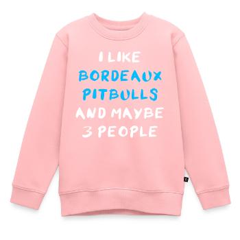 Bordeaux Pitbull - Sweat Premium enfant bio - rose - Devant - AI Model Kid Female (0cm)