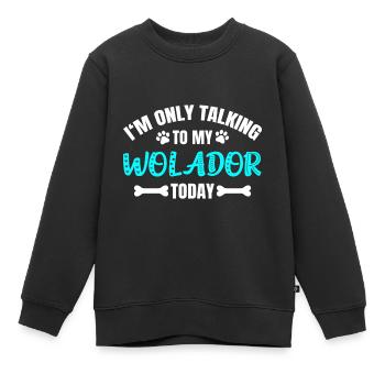 Wolador - Sweat Premium enfant bio - noir - Devant - AI Model Kid Female (0cm)