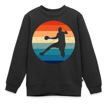 Joueurs de handball Hommes Handball Handball Handball Handball - Sweat Premium enfant bio - noir - Devant - AI Model Kid Female (0cm)