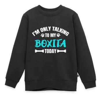 Boxita - Sweat Premium enfant bio - noir - Devant - AI Model Kid Female (0cm)