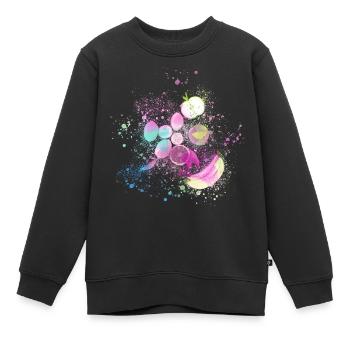 frucht,früchte,zitronen,bananen,zitronen - Kinder Premium Organic Sweatshirt - Schwarz - Vorne - AI Model Kid Female (0cm)