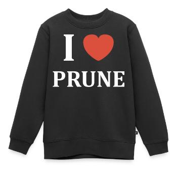 i love Prune - Sweat Premium enfant bio - noir - Devant - AI Model Kid Female (0cm)