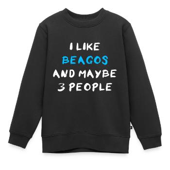 Beago - Sweat Premium enfant bio - noir - Devant - AI Model Kid Female (0cm)