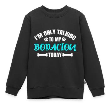 Bodacion - Sweat Premium enfant bio - noir - Devant - AI Model Kid Female (0cm)