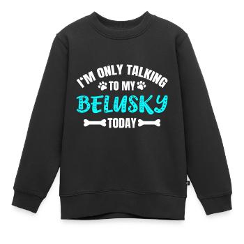 Belusky - Sweat Premium enfant bio - noir - Devant - AI Model Kid Female (0cm)