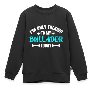 Bullador - Sweat Premium enfant bio - noir - Devant - AI Model Kid Female (0cm)
