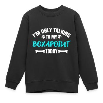 Boxapoint - Sweat Premium enfant bio - noir - Devant - AI Model Kid Female (0cm)