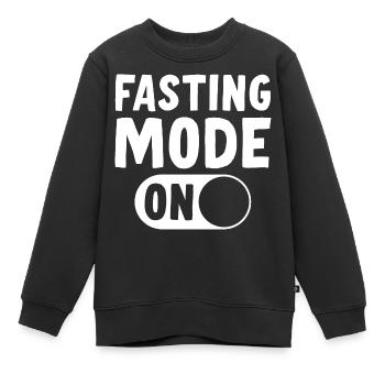 Fasting mode on Ramadan - Kids Premium Organic Sweatshirt - black - Front - AI Model Kid Female (0cm)