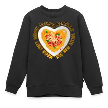Statt Sorgen Nudeln machen - Kinder Premium Organic Sweatshirt - Schwarz - Vorne - AI Model Kid Female (0cm)
