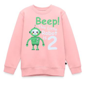 Geburtstagsshirt 2 jahr Roboter Baby Junge Mädchen - Kinder Premium Organic Sweatshirt - Rosa - Vorne - AI Model Kid Female (0cm)