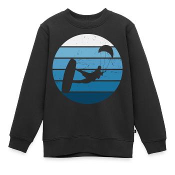 Kitesurf Kitesurf Kitesurf Kitesurfer Hommes - Sweat Premium enfant bio - noir - Devant - AI Model Kid Female (0cm)