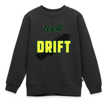 Team DRIFT - Sweat Premium enfant bio - noir - Devant - AI Model Kid Female (0cm)