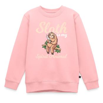 Le paresseux est mon l’animal fautif - Sweat Premium enfant bio - rose - Devant - AI Model Kid Female (0cm)