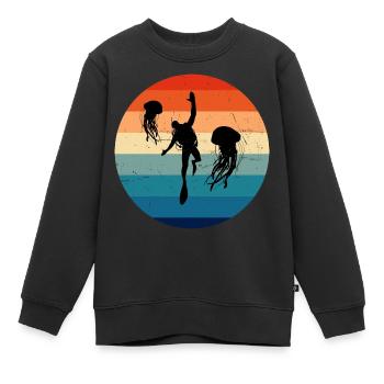 Scuba Diver Plongée sous-marine Diver Diver - Sweat Premium enfant bio - noir - Devant - AI Model Kid Female (0cm)