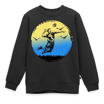 VOLLEYBALL Volleyballer SCHMETTERBALL Auszeit - Kinder Premium Organic Sweatshirt - Schwarz - Vorne - AI Model Kid Female (0cm)