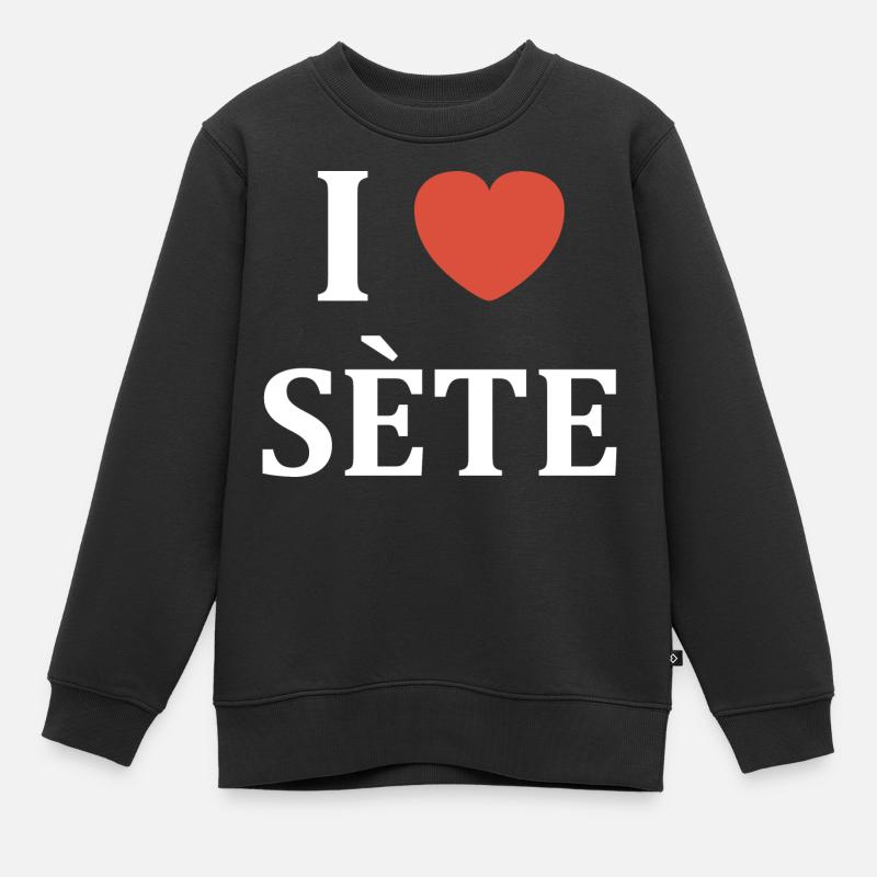 i love Sète - Sweat Premium enfant bio - noir