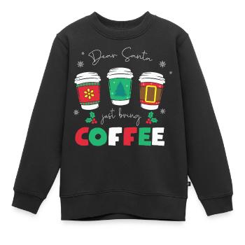Cadeaux de Noël Noël - Sweat Premium enfant bio - noir - Devant - AI Model Kid Female (0cm)