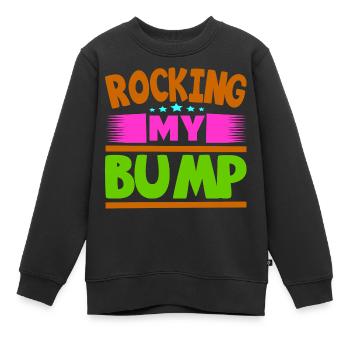 Mère Enceinte Bébé Nourrisson T-shirt Maman - Sweat Premium enfant bio - noir - Devant - AI Model Kid Female (0cm)