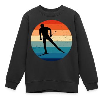 Patinage de fond Ski de fond Ski de fond Patinage Ski de fond - Sweat Premium enfant bio - noir - Devant - AI Model Kid Female (0cm)