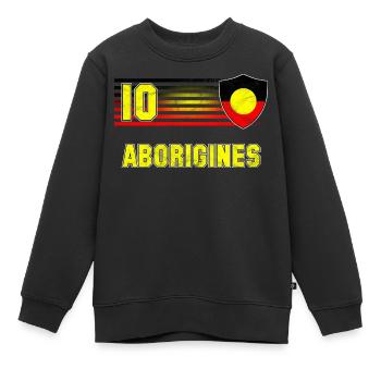 Équipe autochtone de football - Sweat Premium enfant bio - noir - Devant - AI Model Kid Female (0cm)