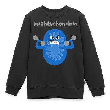 Cadeau de biologie scientifique des mitochondries - Sweat Premium enfant bio - noir - Devant - AI Model Kid Female (0cm)