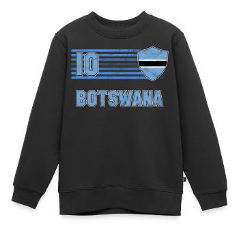 Botswana Fußball Mannschaft - Kinder Premium Organic Sweatshirt - Schwarz - Vorne - AI Model Kid Female (0cm)
