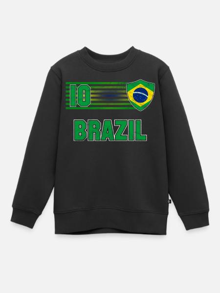 Équipe du Brésil de football - Sweat Premium enfant bio - noir