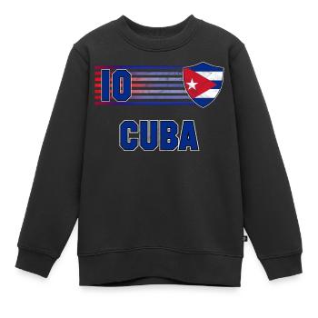 Kuba Fußball Mannschaft - Kinder Premium Organic Sweatshirt - Schwarz - Vorne - AI Model Kid Female (0cm)