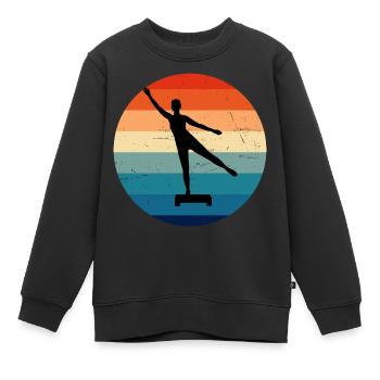 Konditionstraining Aerobic Krafttraining Aerobic - Kinder Premium Organic Sweatshirt - Schwarz - Vorne - AI Model Kid Female (0cm)